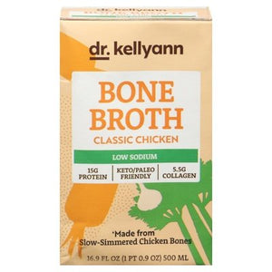 Dr Kellyann Bone Broth Classic Chicken Low Sodium 6/16.9 OZ [UNFI #2756047] [ebt]