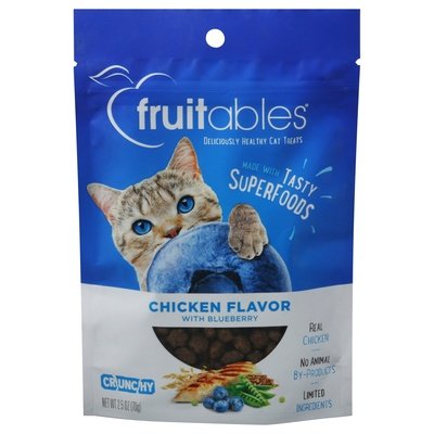 Fruitables Cat Treats Chicken Flavor with Blueberry Crunchy 10/2.5 OZ [UNFI #02554061]