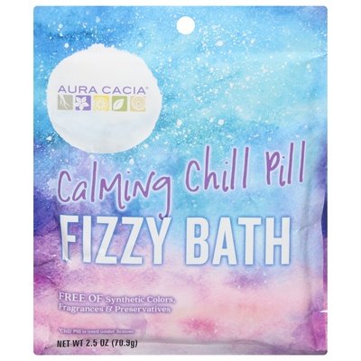 Aura Cacia Fizzy Bath Calming Chill Pill 6/2.5 OZ [UNFI #2684611] T
