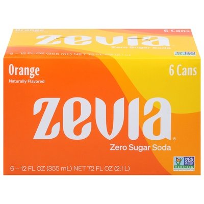 Zevia Soda Zero Sugar Orange 4/6/12 OZ [UNFI #2980464] [ebt] T