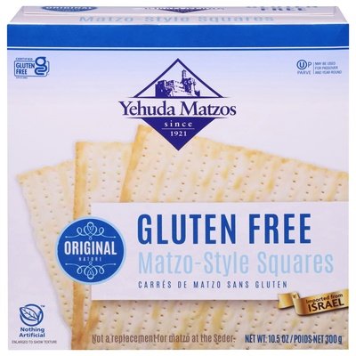 Yehuda Matzo-Style Squares Gluten Free Original 12/10.5OZ [UNFI #0114462] [ebt]