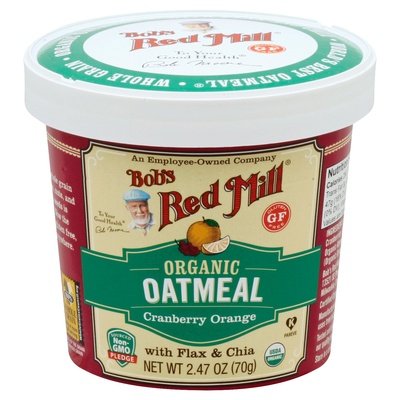 Bobs Red Mill Oatmeal Organic Cranberry Orange 12/2.47 OZ [UNFI #2188225] [ebt]