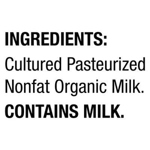 Wallaby Organic Yogurt Nonfat Plain Aussie Greek Style 6/32 OZ [UNFI #1196971] [ebt]