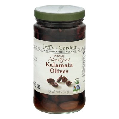 Jeffs Garden Kalamata Olives Organic Sliced Greek 6/7 OZ [UNFI #1142702] [ebt]