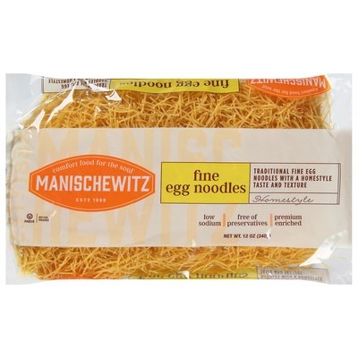 Manischewitz Egg Noodles Fine Homestyle 12/12 OZ [UNFI #236075] [ebt]