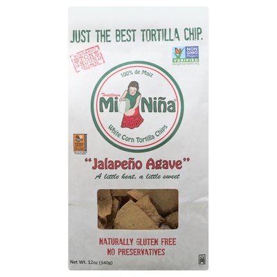 Mi Nina Tortilla Chips White Corn Jalapeno Agave 9/12 OZ [UNFI #2340305] [ebt]