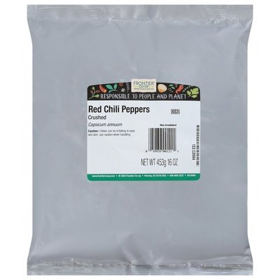 Frontier Nat Prod Co-Op Red Chili Peppers Crushed 1 Lb [UNFI #0310920] [ebt]