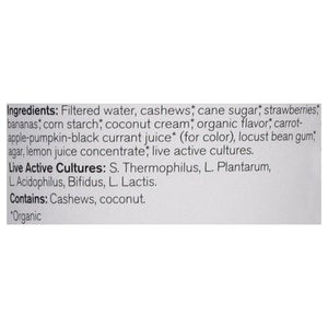 Forager Project Cashewmilk Yogurt Dairy-Free Organic Probiotic Strawberry Banana 6/5.3 OZ [UNFI #3032372] [ebt]