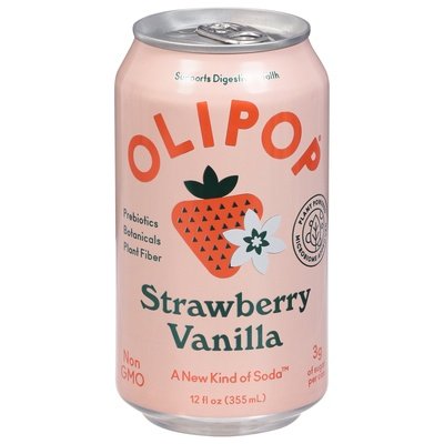 Olipop Soda Strawberry Vanilla 12/12 OZ [UNFI #2424950] [ebt] T