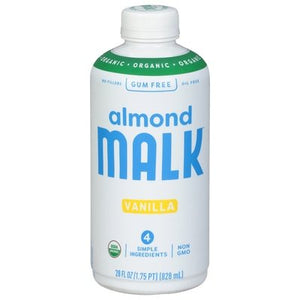 Malk Almond Milk Organic Vanilla 6/28 OZ [UNFI #1778711] [ebt] T