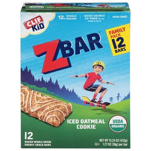 Clif Kid Zbar Energy Snack Bars Iced Oatmeal Cookie Family Pack 6/15.24 OZ [UNFI #2364818] [ebt]