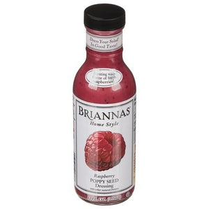 Briannas Dressing Poppy Seed Raspberry Home Style 6/12 OZ [UNFI #2638013] [ebt]