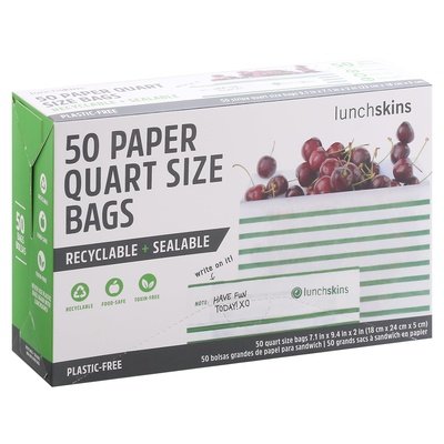 Lunchskins Paper Quart Size Bags 12/50 CT [UNFI #2287977] T