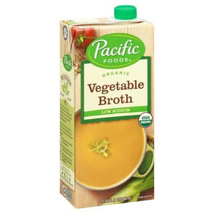 Pacific Foods Vegetable Broth Low Sodium Organic 12/32 OZ [UNFI #0792598] [ebt]