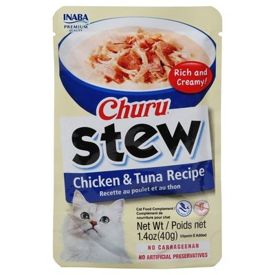 Inaba Cat Food Complement Chicken & Tuna Recipe Stew 12/1.4 OZ [UNFI #02958007]