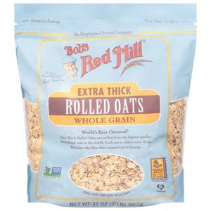 Bobs Red Mill Rolled Oats Whole Grain Extra Thick 4/32 OZ [UNFI #2270106] [ebt]