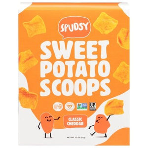 Spudsy Sweet Potato Scoops Classic Cheddar 8/3.2 OZ [UNFI #2945285] [ebt]