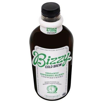 Bizzy Coffee Cold Brew Organic Espresso Blend Unsweetened 6/48 OZ [UNFI #2662971] [ebt] T