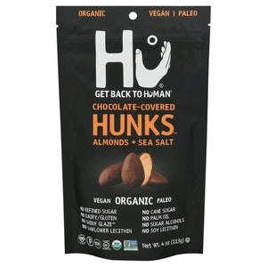 Hu Hunks Chocolate-Covered Organic Almonds + Sea Salt 6/4 OZ [UNFI #2540383] [ebt] T