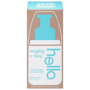 Hello Products Mouthwash Concentrate Clean Mint Mighty + Tiny 3.25 OZ [UNFI #3037652] T