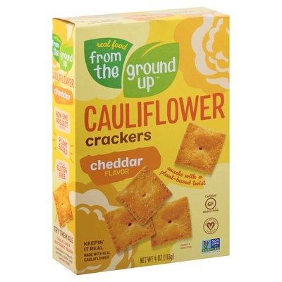 From The Ground Up Cauliflower Crackers Cheddar Flavor 6/4 OZ [UNFI #2278257] [ebt]