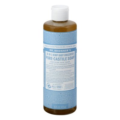 Dr Bronners Soap Pure-Castile 18-In-1 Hemp Baby Unscented 1/16 OZ [UNFI #997502] T