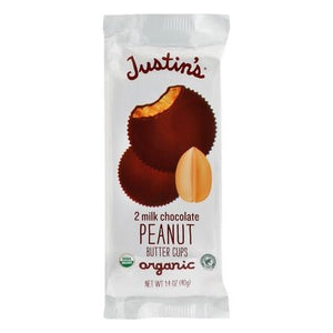 Justins Peanut Butter Cups Organic Milk Chocolate 12/1.4 OZ [UNFI #0647719] [ebt] T