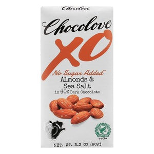 Chocolove Dark Chocolate No Sugar Added Almonds & Sea Salt 60% 12/3.2 OZ [UNFI #2529519] [ebt] T