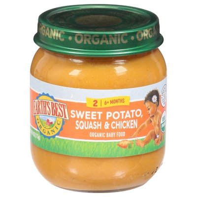 Earths Best Baby Food Sweet Potato Squash & Chicken 2 (6+ Months) 10/4 OZ [UNFI #2987980] [ebt]