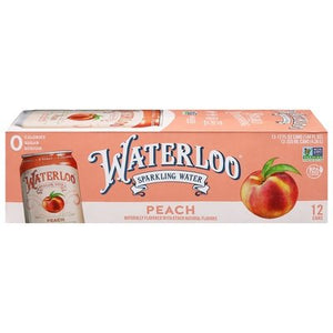 Waterloo Sparkling Water Peach 2/12/12 OZ [UNFI #2535789] [ebt] T