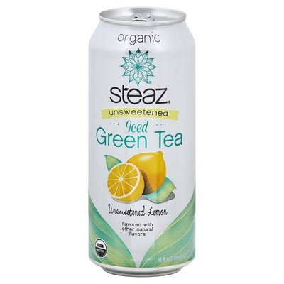 Steaz Green Tea Iced Organic Unsweetened Lemon 12/16 OZ [UNFI #660514] [ebt]