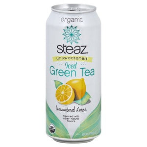 Steaz Green Tea Iced Organic Unsweetened Lemon 12/16 OZ [UNFI #660514] [ebt]