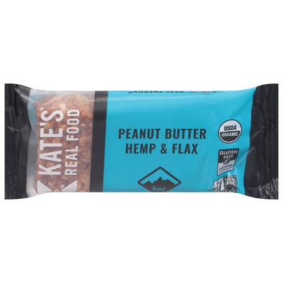 Kates Real Food Bar Peanut Butter Hemp & Flax 12/2.2 OZ [UNFI #2337970] [ebt]
