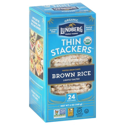 Lundberg Family Farms Rice Cakes Lightly Salted Brown Rice 6/6 OZ [UNFI #2515708] [ebt]