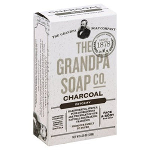 The Grandpa Soap Co  Bar Soap Face & Body Detoxify Charcoal 1/4.25 OZ [UNFI #1875434] T