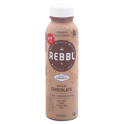 Rebbl Plant-Powered Elixir Reishi Chocolate 12/12 OZ [UNFI #1577162] [ebt] T