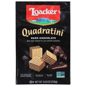 Loacker Wafer Cookies Dark Chocolate Bite Size 6/8.82 OZ [UNFI #2455152] [ebt]
