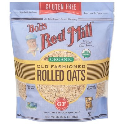 Bobs Red Mill Rolled Oats Organic Old Fashioned 4/32 OZ [UNFI #2275683] [ebt]