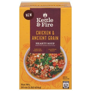 Kettle & Fire Hearty Soup Chicken & Ancient Grain 6/16 OZ [UNFI #2981272] [ebt]