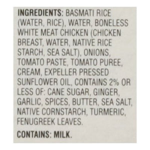 Saffron Road Butter Chicken with Basmati 8/10 OZ [UNFI  #2713899]