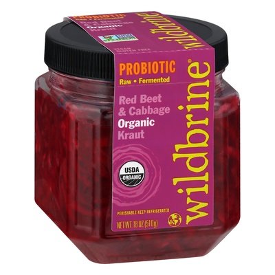 Wildbrine Kraut Organic Red Beet & Cabbage Probiotic 6/18 OZ [UNFI #2370823] [ebt]