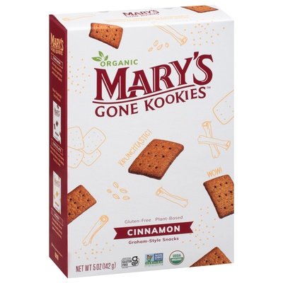 Marys Gone Kookies Graham-Style Snacks Organic Cinnamon 6/5 OZ [UNFI #2797819] [ebt]