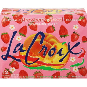 Lacroix Sparkling Water Strawberry Peach 2/12/12 oz [UNFI #3118437 ] [ebt]