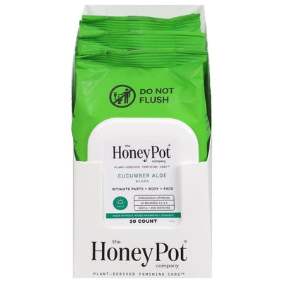 The Honey Pot Wipes Cucumber Aloe 30 CT [UNFI #2825271] T