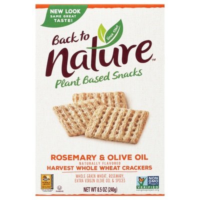 Back To Nature Crackers Harvest Whole Wheat Rosemary & Olive Oil 12/8.5 OZ [UNFI #2379899] [ebt]