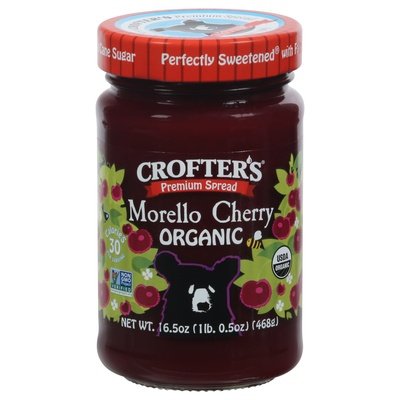 Crofters Premium Spread Organic Morello Cherry 6/16.5 OZ [UNFI #2769305] [ebt]