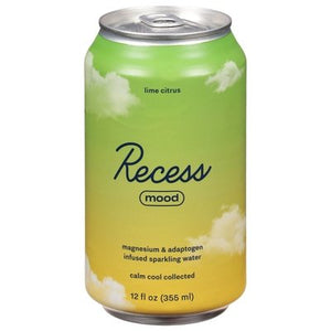 Recess Sparkling Water Lime Citrus Mood 12/12 OZ [UNFI #2917284] [ebt] T