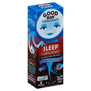 Good Day Chocolate Sleep Supplement Candy Coated Pieces 12/.99 OZ [UNFI #1740778] T