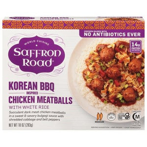 Saffron Road Korean Bbq Chicken Meatballs 8/10 OZ [UNFI  #2918746]