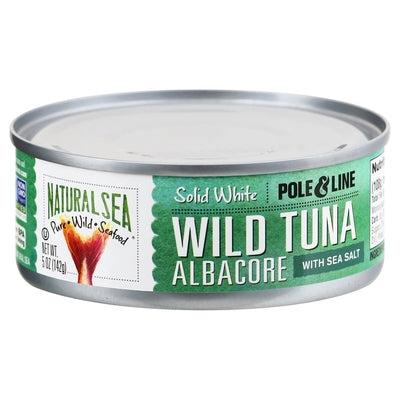 Natural Sea Wild Tuna with Sea Salt Albacore Solid White Pole & Line 12/5 OZ [UNFI #1233279] [ebt]